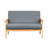 Bari 45"W Gray Loveseat
