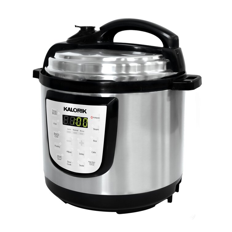 Kalorik 6 Quart Digital Pressure Cooker. Multi-use cooker - Black