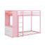 Lit superposé avec 4 tiroirs de rangement, bande lumineuse, rail de suspension, tablettes intégrées et panneaux perforés doubles-1056897016