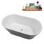 Baignoire autoportante 59 po avec drain interne 59 po Streamline