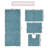 Schoenberger Floral Design Bath Rugs (Set of 4)-939678023