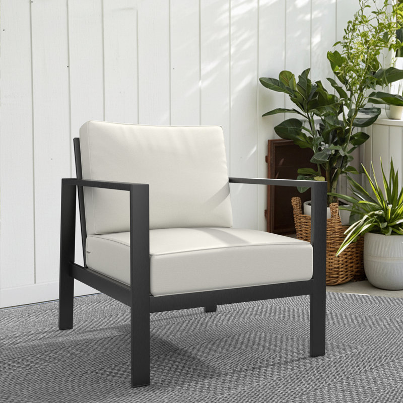Outdoor Sunbrella Lounge Chair Cushion, Canvas Natural Sunbrella® Canvas