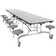 National Public Seating 97'' Rectangle Stool Cafeteria Table