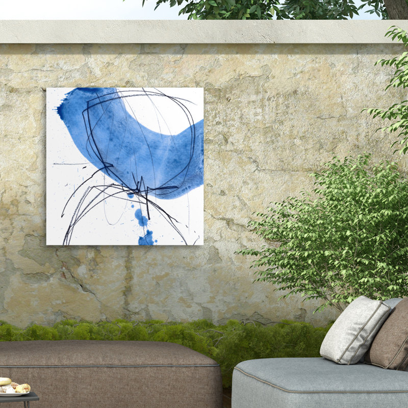 Iris Lehnhardt Blue Outdoor  Canvas, H 14 po x l 14 po