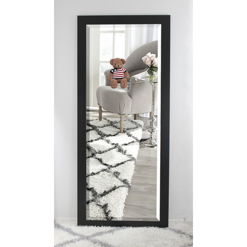 Haku Wood Flat Mirror, Black