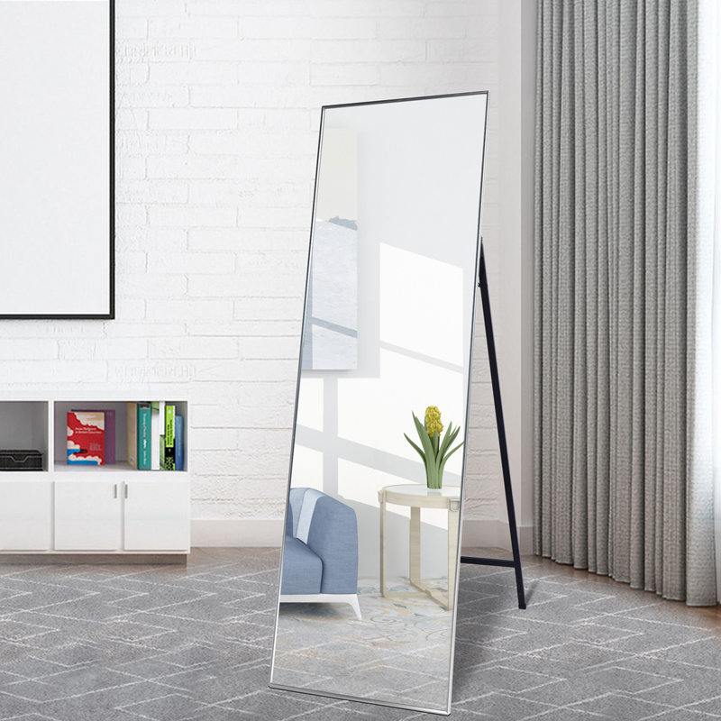 Miroir pleine grandeur Damonica, 65 po x 22 po, Argent
