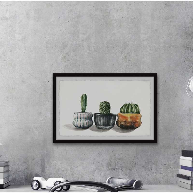 Cactus On Point by Parvez Taj - Single Picture Frame Painting, 20 cm H x 30 cm W