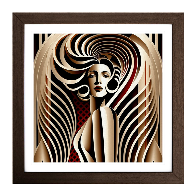 Single Picture Frame Print on Wood, Walnut