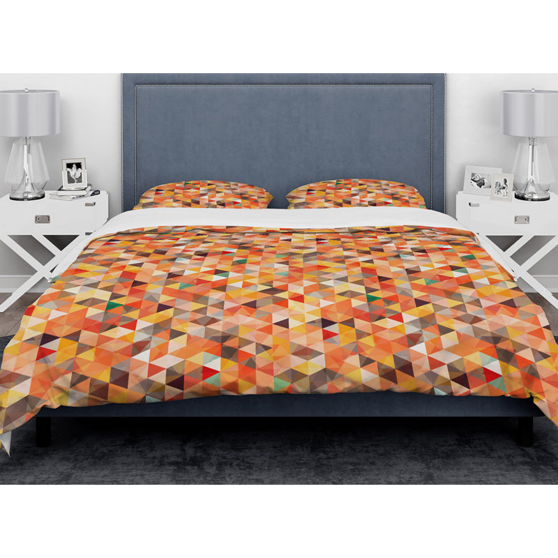 Ensemble de housse de couette triangulaire Designart, Housse simple + 1 taie décorative