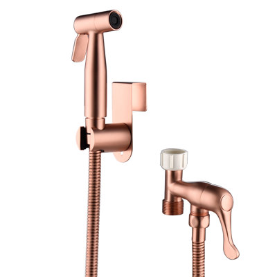 Elongated Hand Held Bidet with Faucet
