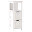 Armoire de rangement pour salle de bain blanche - 2 tiroirs et 1 tablette