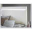 Meuble de rangement blanc en similicuir avec tête de lit à DEL 1 lit-446693163