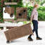Alpen Home Dorrian Wood Deck Box with Wheels