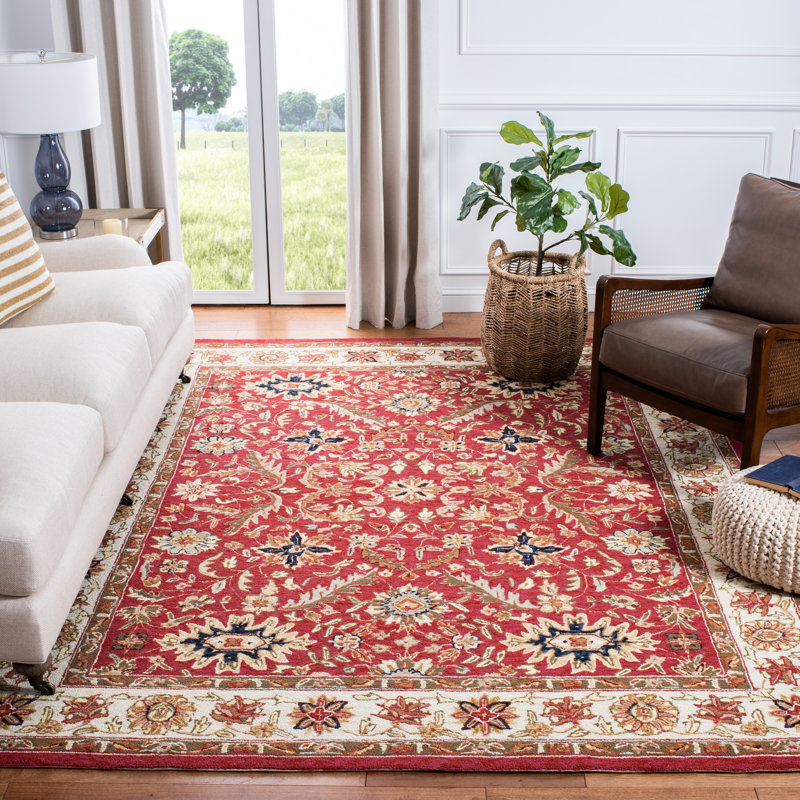 Tapis oriental en laine crocheté à la main Caleb, Rectangle 5 pi 3 po x 8 pi 3 po