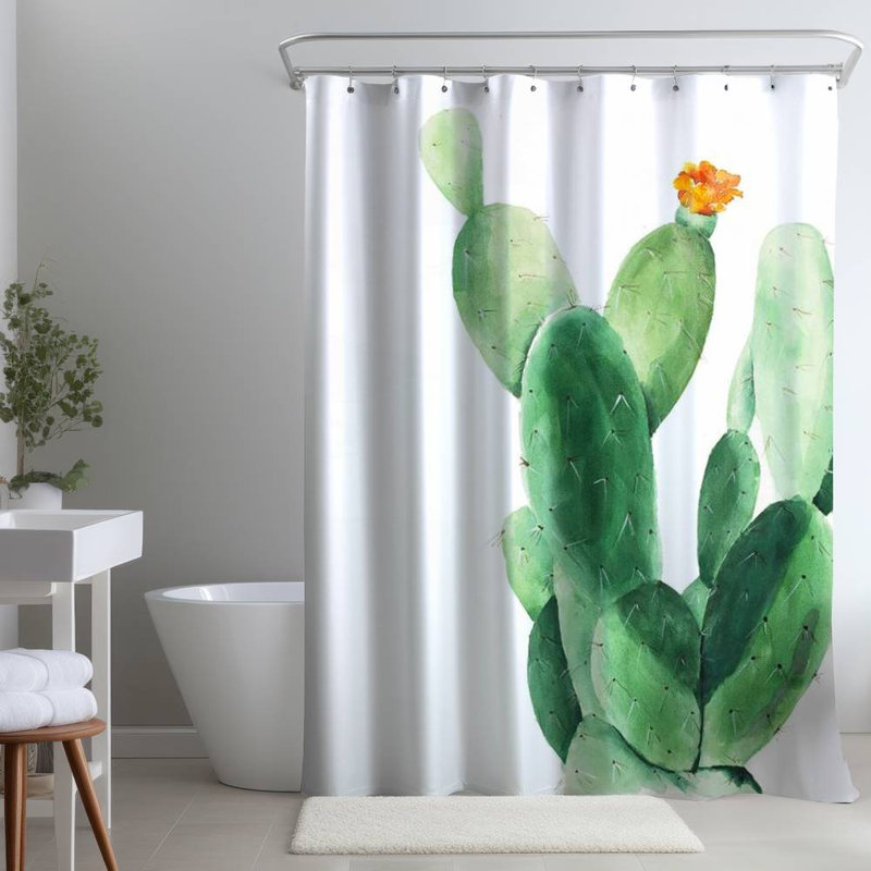 Shower Curtain FL233 – Polyester Shower Curtain, Dye Sublimation Print, 71" W × 74" L
