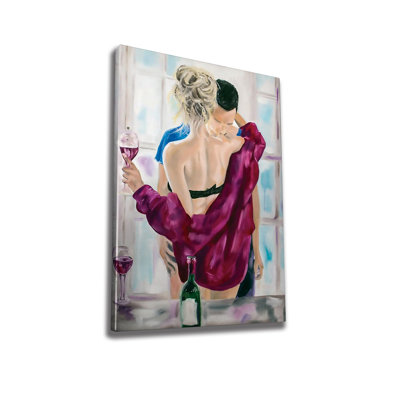 Superbe peinture sur toile décorative de 19,7 po x 27,6 po | 50% coton / 50% polyester, impression numérique sur toile | Cadre en bois élégant (0,8 x 1,2 pouces) | Parfait pour le salon, la chambre à coucher et le bureau