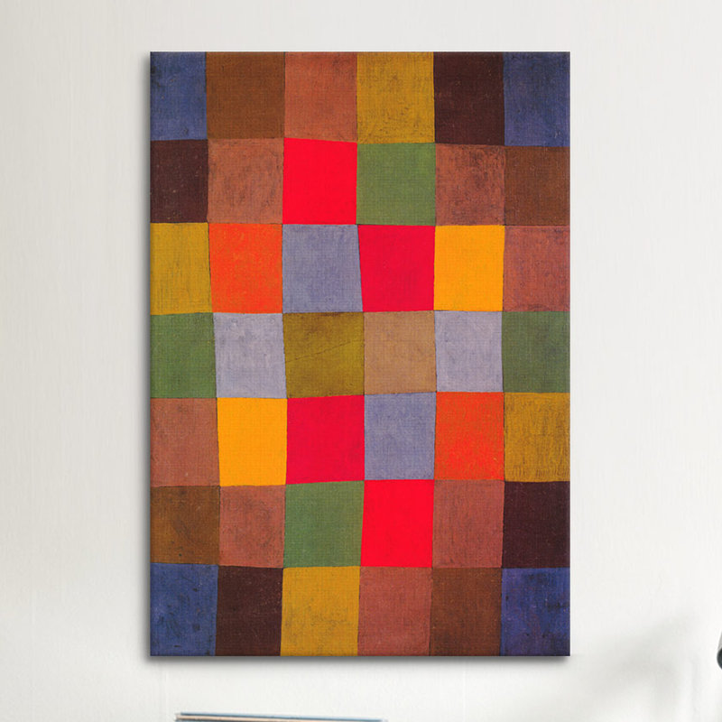 «New Harmony» par Paul Klee, impression sur toile, H 12 po x l 36 po x P 1,5 po, Toile tendue, Pas de tapis