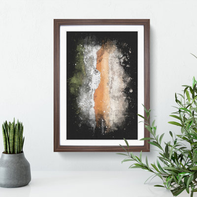 Aberdeen Beach in Scotland Paint Splash - Picture Frame Graphic Art