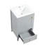 Meuble-lavabo de 20 po avec lavabo, gris. Porte d'armoire et rangement tendance. Panneau et céramique. Finition à l'eau. Assemblage requis 20 po, options de rangement robustes. Imperméable.-2036898532