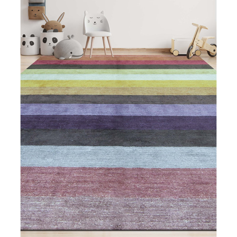 Tapis multicolore de haute qualité noué à la main
