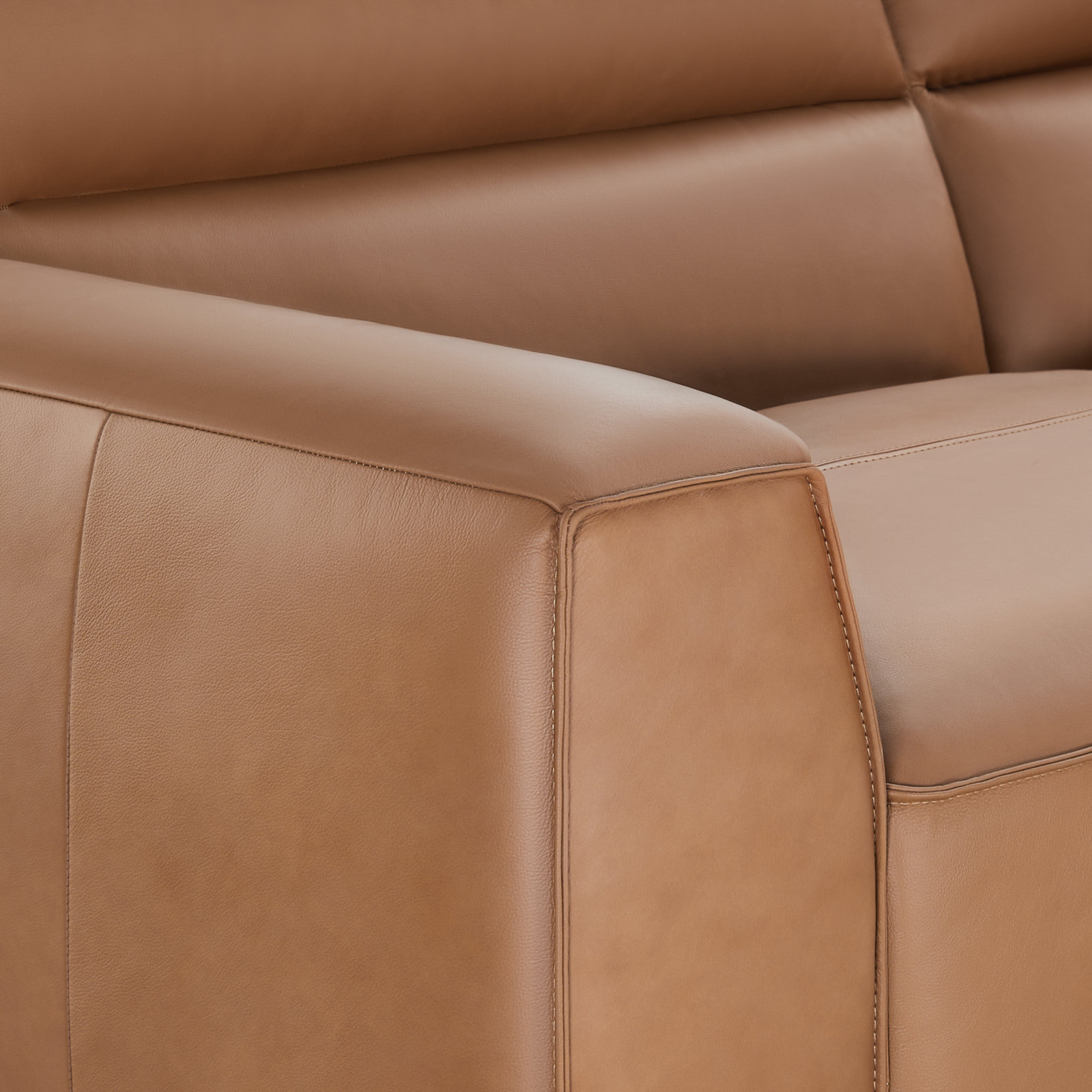 Jenn Top Grain Leather Modular Sectional
