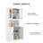 Kitchen Pantry Storage Cabinet With Glass Doors, (94.5"w X 71"h X 17.7"d)-433946325