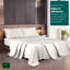 Ensemble de draps 100% satin de coton 200 fils respirant et rafraîchissant-86162153-86162154