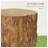 Javeah Tree Stump Stool, Decorative Side Table With Round Tabletop, Concrete End Table With Wood Grain Finish, For Indoors And Outdoors-43170869