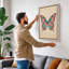 Symmetrical Butterfly Study Botanical - Wrapped Canvas-562998665-562998657
