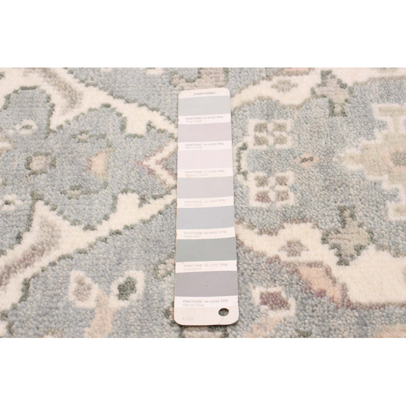 One-of-a-Kind 2'6" X 9'10" New Age Runner Wool Area Rug in Light Gray