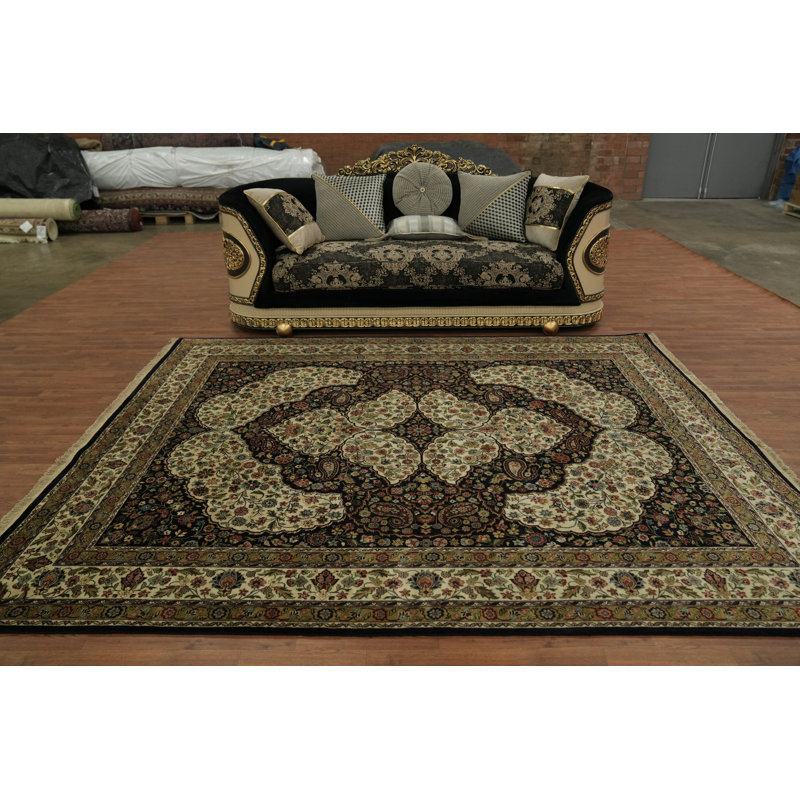 Tapis traditionnel à teinture végétale élégante 8 x 10