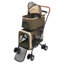 Poussette pliante pour animaux à 2 niveaux pour chiens et chats, chariot de transport pour animaux portable avec sacs amovibles et capacité de 77 lb-119784193
