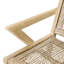 Fauteuils club brun (lot de 2) avec structure en bois - Usage extérieur - Dossier de 2 pouces