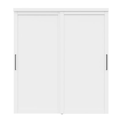 Porte coulissante à panneaux 72 po x 72 po avec quincaillerie et poignées non assemblées