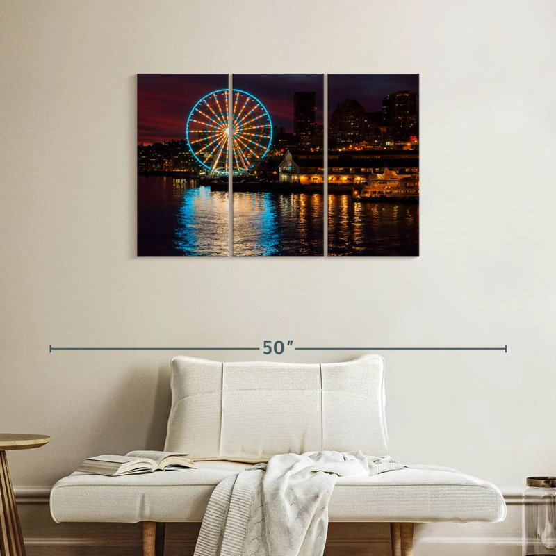 Great Wheel In Seattle, 24" H x 38" W