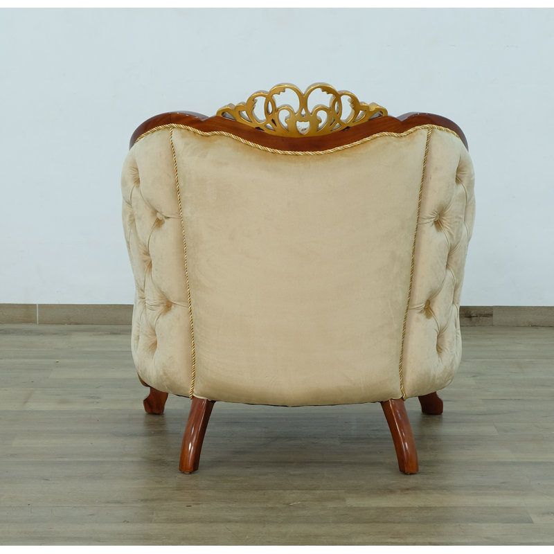 Angelica Tufted Armchair, Brown
