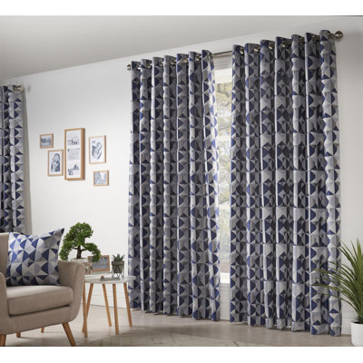 Stamper Semi Sheer Curtain