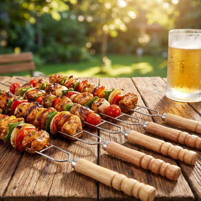 BBQ skewers 6 Stainless Steel BBQ Skewers