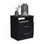 Nightstand 20"H, Two Drawers, One Shelf, Superior Top, Black-280807327