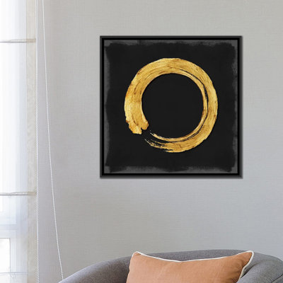 «Gold Zen Circle on Black I» non disponible sur toile