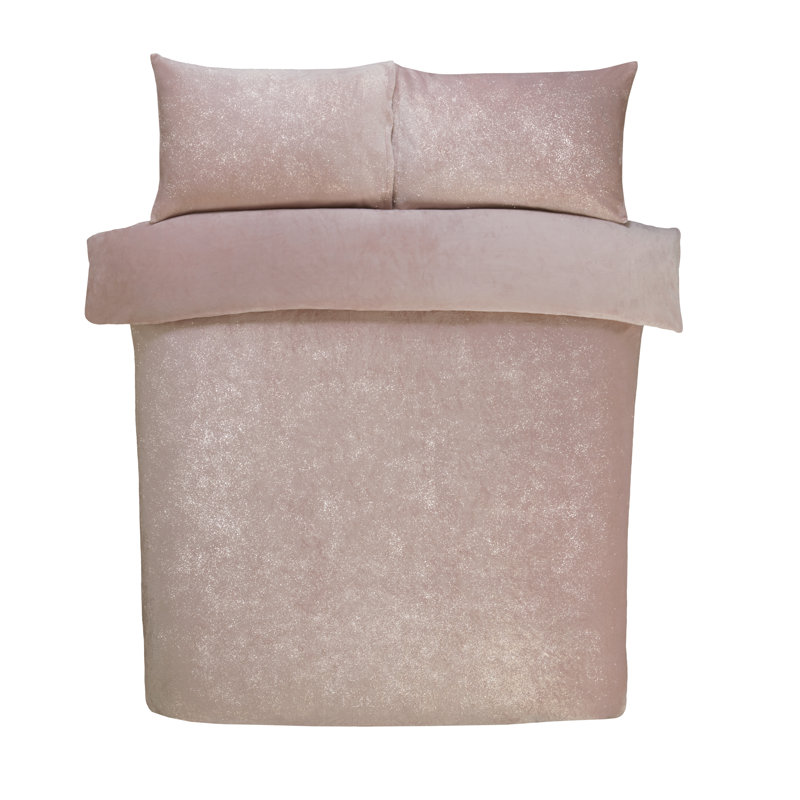 Walsh Polyester Geometric Shapes Duvet Cover Set with Pillowcases Included, King - 2 Standard Pillowcases, Blush