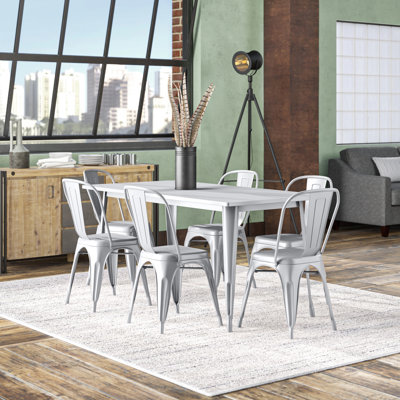 Metal Indoor-Outdoor Table Set