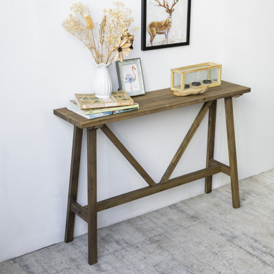 Fawaka 43"W Farmhouse Solid Wood Console Table