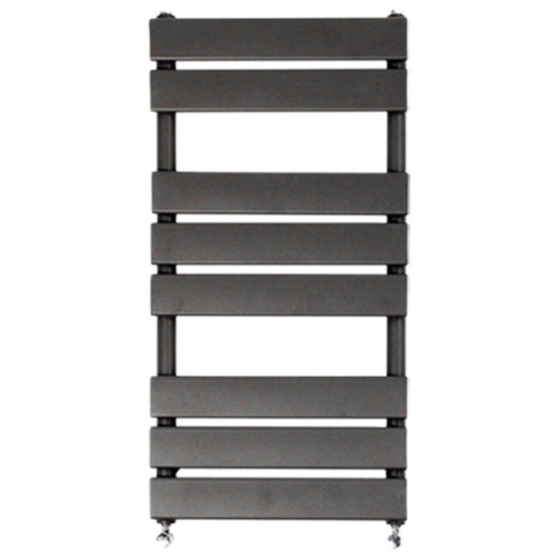Flat Panel Heated Towel Rail Radiator Bathroom Warmer, Anthracite, 80cm H x 45cm W x 6.2cm D