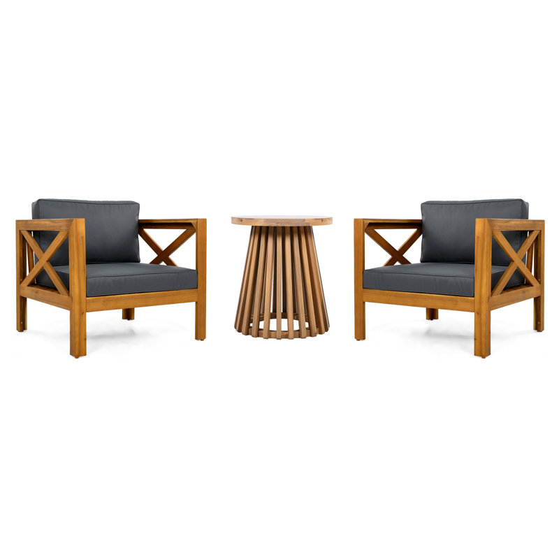 Ensemble de conversation pour patio, Gris foncé
