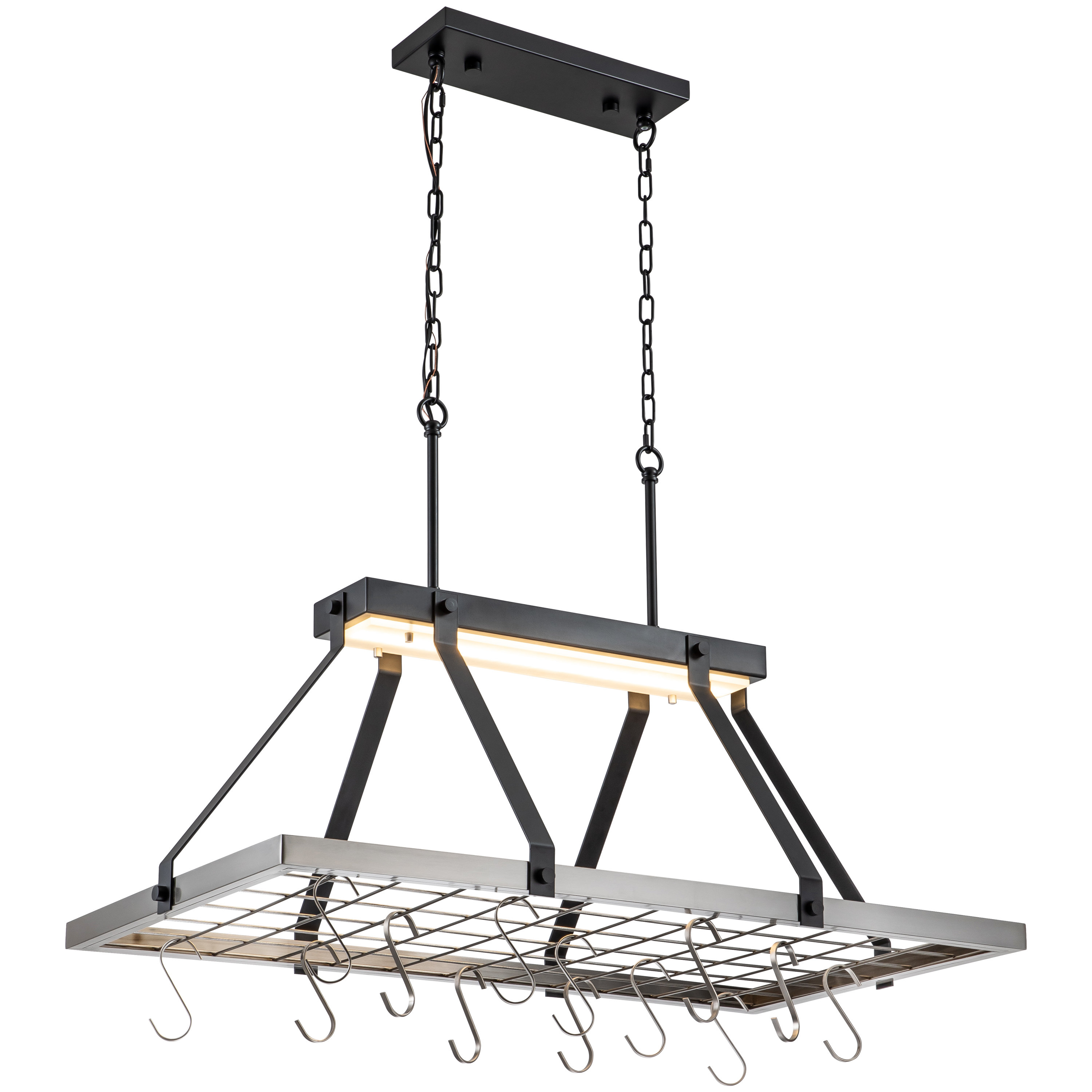 Enclume Carnival Steel Handcrafted Rectangle Hanging Pot Rack & Reviews