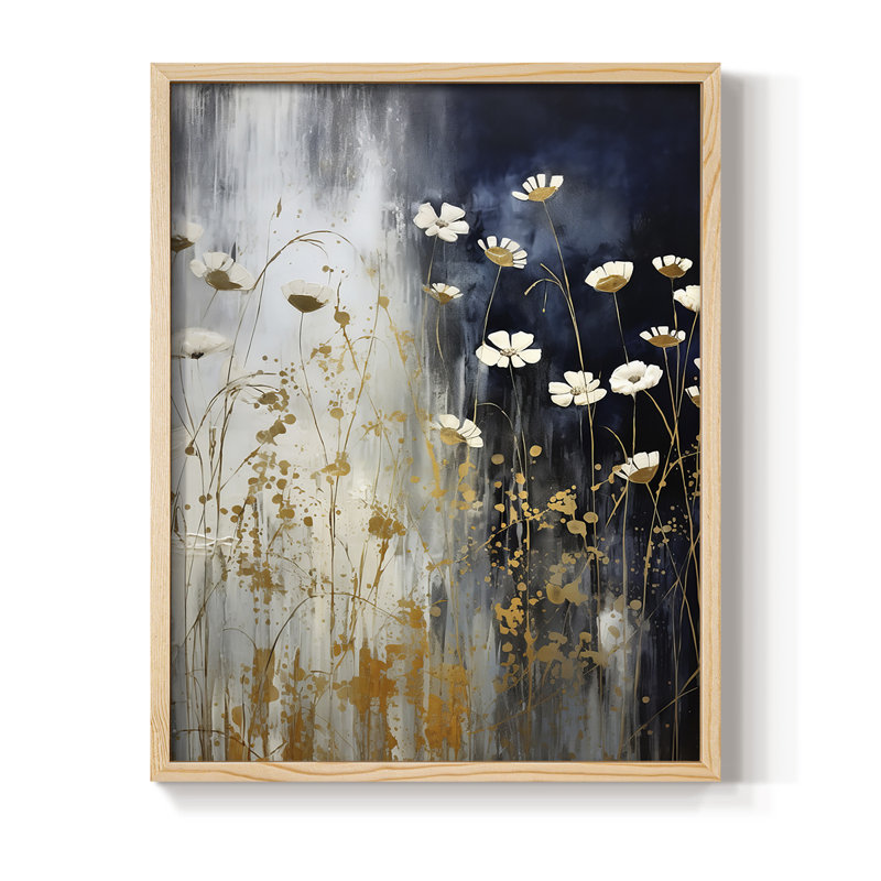 Reproduction encadrée FLORAL Series CECXCVI - bois massif, H 11 po x l 9 po