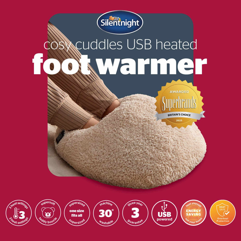 Silentnight Cosy Cuddles USB Heated Foot Warmer