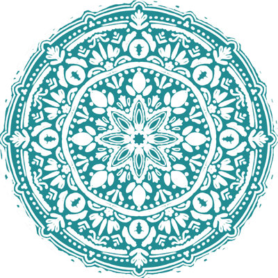Medallion Teal - Wrapped Canvas Print