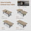 Table de salle à manger extensible 63-83 "pour 6 à 8 personnes-1807867536